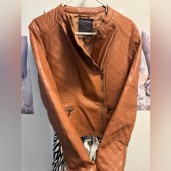 Multiple-Personality Rust/Brown XL Motorcycle Jacket - Picture 2 of 4